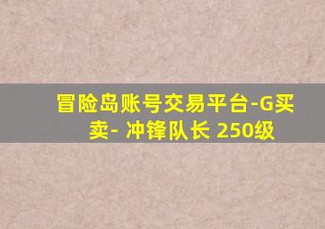冒险岛账号交易平台-G买卖- 冲锋队长 250级